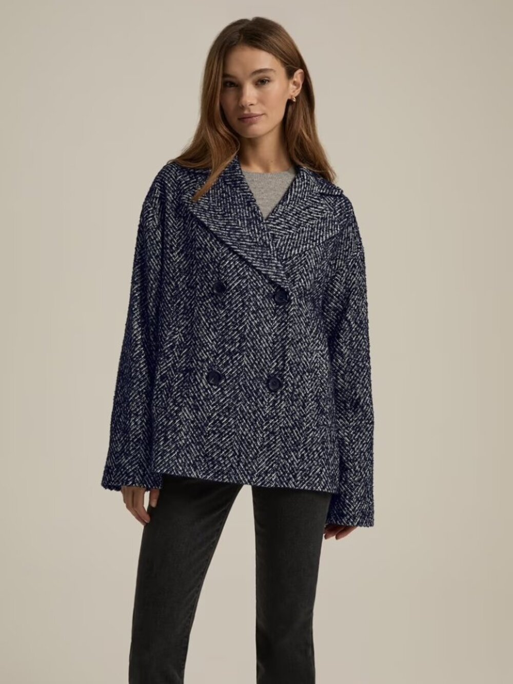 Favourite Daughter - The Favorite Peacoat Herringbone (Size M, Authentic)